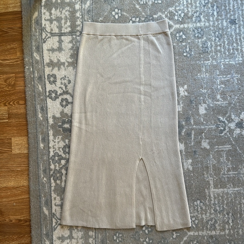 Modern Citizen Cream Knit Skirt